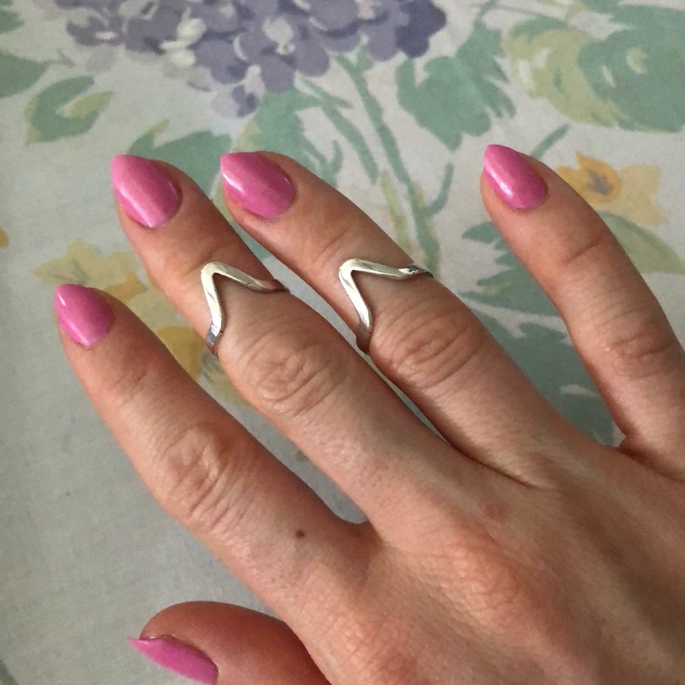 Sterling V-Stackable Rings - image 1